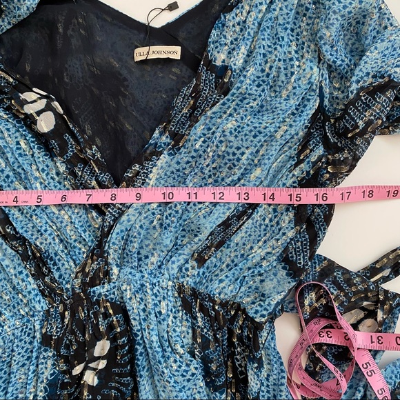 Ulla Johnson || Noemi Shibori Silk Mini Dress Blue 2 - Picture 5 of 7